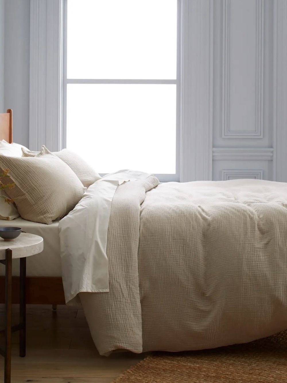 NEW Quince 100% Organic Cotton Gauze Duvet Cover Set, King/Cal King (Dune)